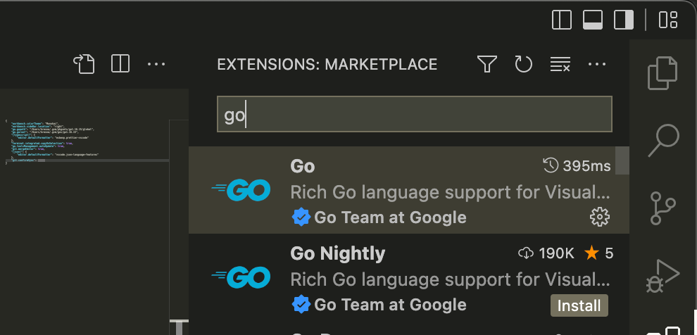 VSCode Settings for Golang through GVM